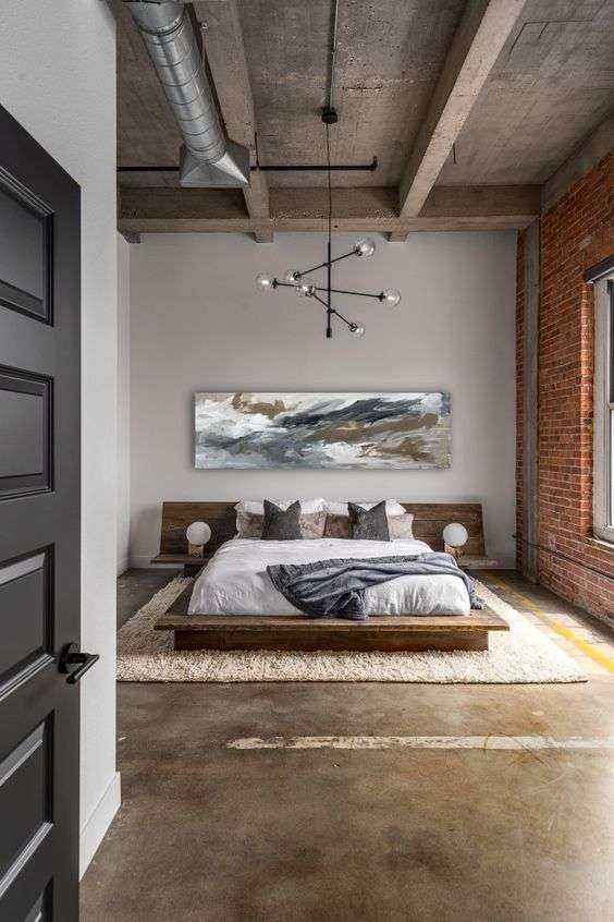 industrial chic bedroom