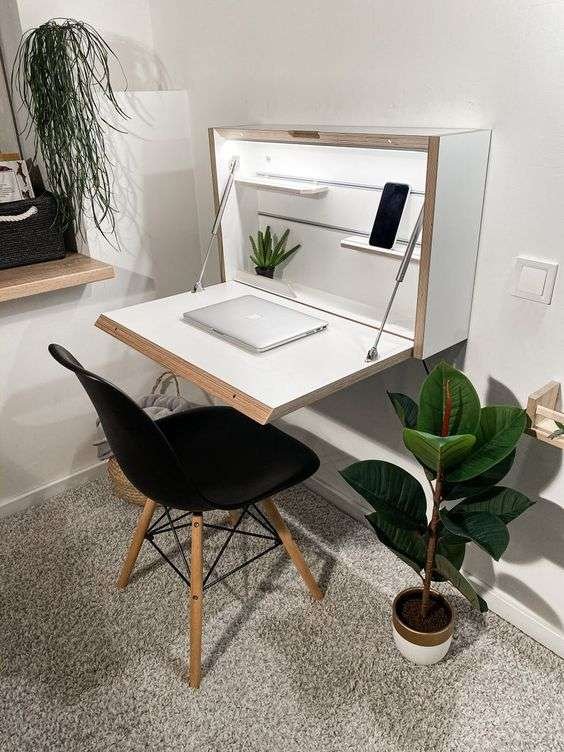 wall mounted diy floating desk