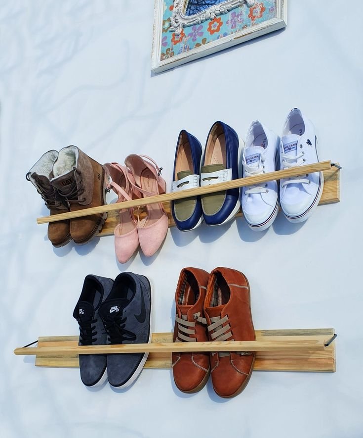 diy wall shoe rack