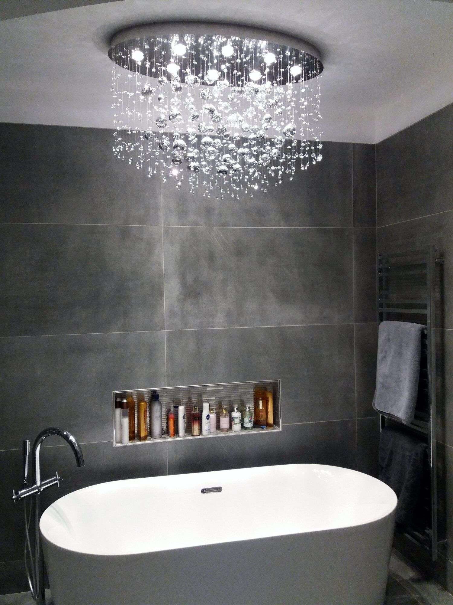 bathroom chandelier ideas